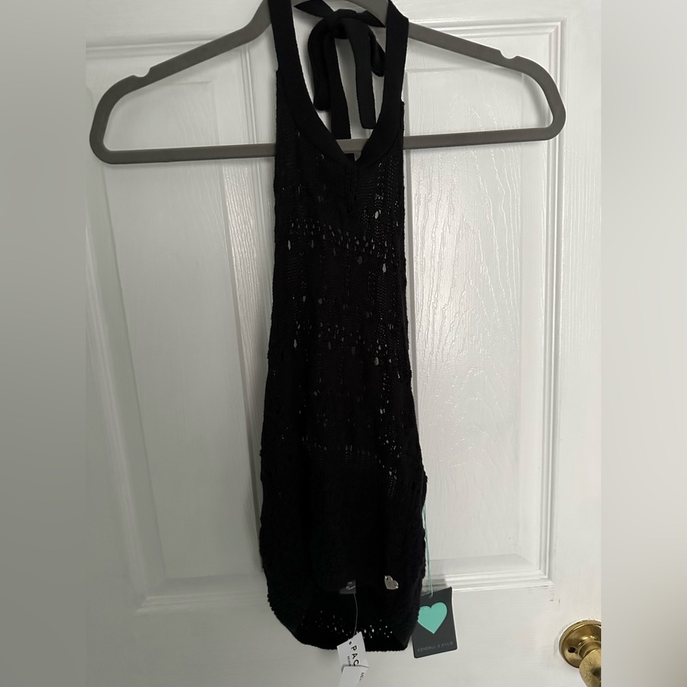 Kendall & Kylie Crocheted Halter Top